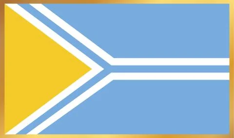 Tuva Flag Illustration Stock Illustration