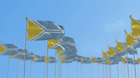 Tuva Row Of Flags Animation Видео 148801605