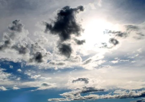 Tuva, the sun through the clouds, Sunny day Stock Photos