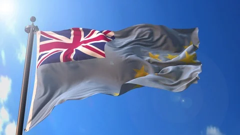 Tuvalu animated flag pack in 3D and green screen Video stock 119931711