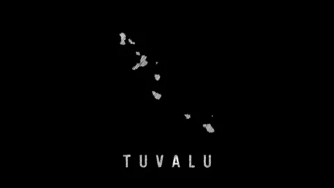 Tuvalu country map scribble animation on black background Video stock 328313854