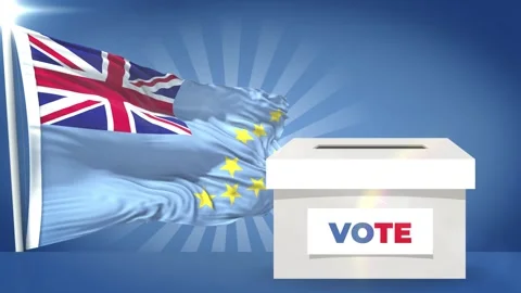 Tuvalu Flag and voting box general election 2027 Stock Footage 343331207
