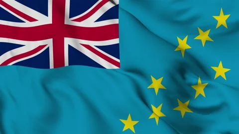 Tuvalu flag fluttering in the wind Stock Footage 139924321
