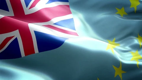 Tuvalu Flag Stock Footage 116405178