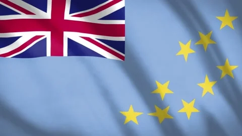 Tuvalu Flag Stock Footage 188177615