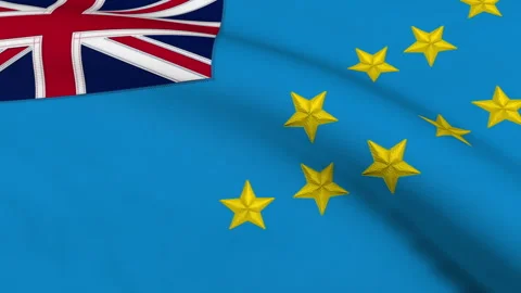 Tuvalu Flag Loop Stock Footage 248081557