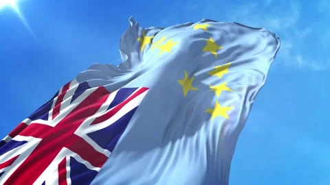 Tuvalu Flag Low Angle View Stock Footage 295700136