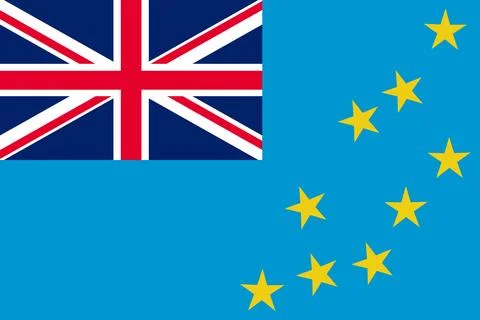 Tuvalu flag pattern background. Realistic national flag design. Abstract ve.. 스톡 일러스트