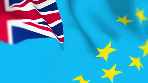 Tuvalu Flag Seamless Loop 4k 60fps on Sky Background Stock Footage 340347085