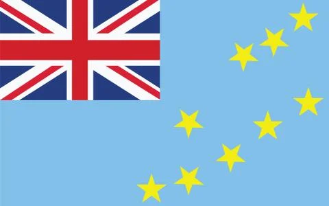 Tuvalu flag vector graphic. Rectangle Tuvaluan flag illustration. Tuvalu coun 스톡 일러스트