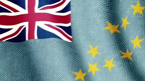 Tuvalu flag waving animation Stock Footage 77620274