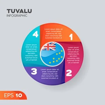 Tuvalu Infographic Element Stock Illustration