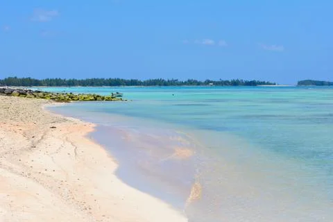Tuvalu island paradise beach Stock Photos
