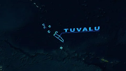 Tuvalu Map Animation Video stock 273879981