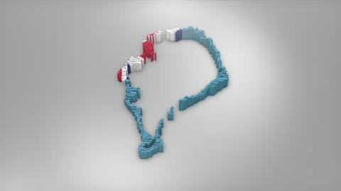 Tuvalu Map with Flag Intro Background Stock Footage 315165185