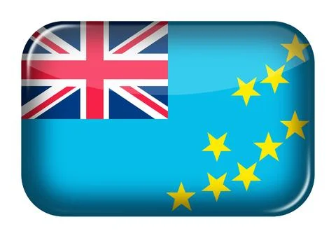 Tuvalu web icon rectangle button 스톡 일러스트