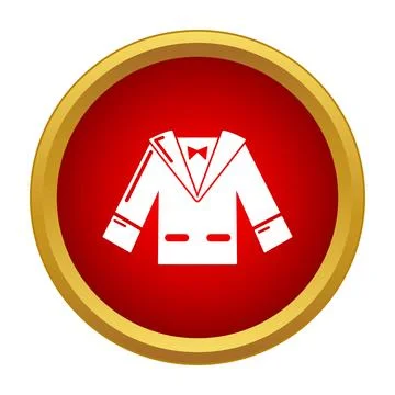 Tuxedo jacket icon representing formal dress code Stock Illustration