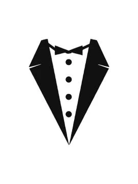 Tuxedo Logo template. Jacket, icon.Isolated on white background Stock Illustration