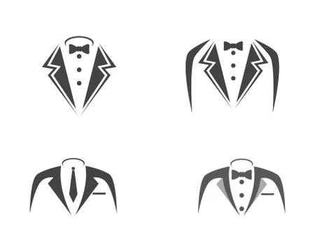 Tuxedo Logo template vector icon Stock Illustration