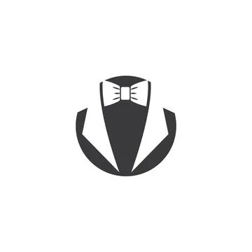 Tuxedo Logo Template vector symbol Stock Illustration