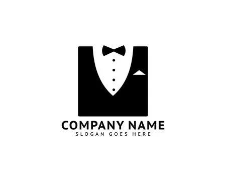 Tuxedo logo vector icon template Stock Illustration