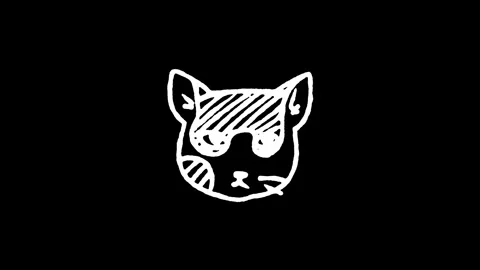 Tuxedo Patch Cat Bicolor Icon Stock Footage 345592861