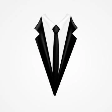 Tuxedo vector with tie Stock Illustration