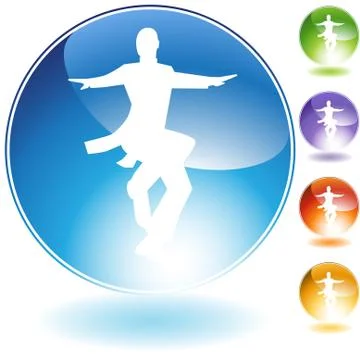 Tuxedodancer crystal icon Stock Illustration