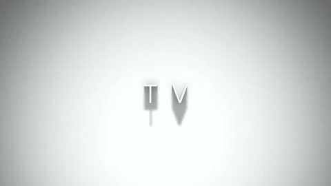 Tv 3D title animation with shadows on a white background Stock Footage 296004055
