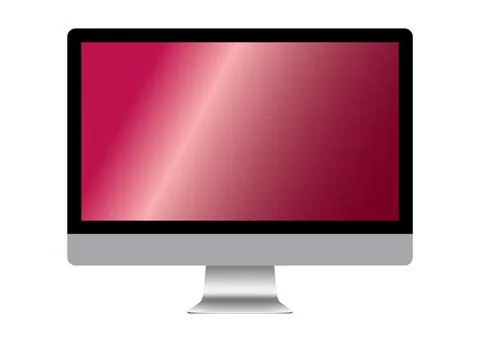 TV 4K flat screen lcd or oled, realistic plasma TV with stand. Stock Illustration