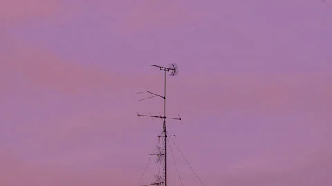Tv antenna (Timelapse) Stock Footage 155081063
