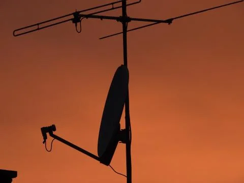 TV antennas Stock Photos