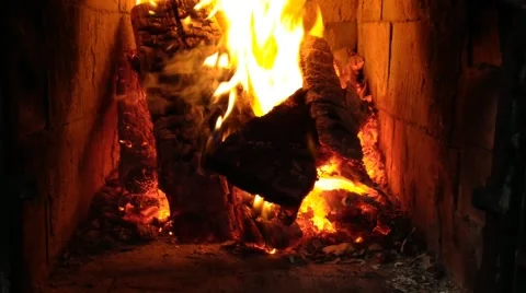 TV background with fire Stock Footage 220556923