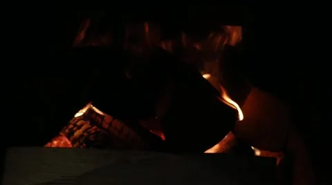 TV background with fireplace and fire Stock Footage 201341438