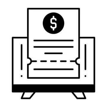 TV Bill Dualtone Icon Stock Illustration