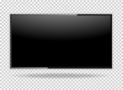 TV blank screen lcd  led  isolate on background  vector illustration Stock Illustration