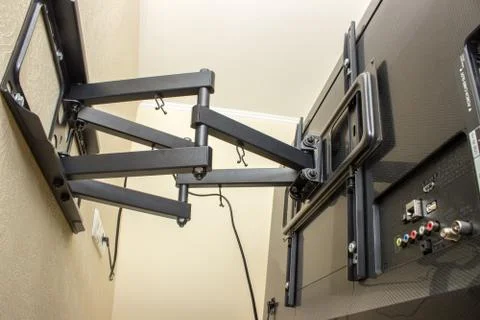 TV bracket LED display. Swivel bracket for TV. Stock Photos