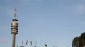 TV Broadcast Observation Tower Antenna Olympiastadion Olympic Stadium Munich Day HD Footage