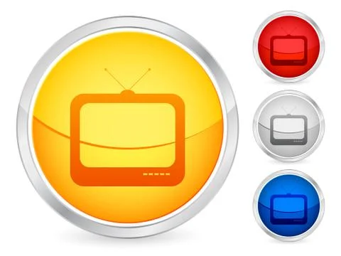 Tv button Stock Illustration