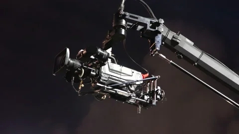 Tv camera broadcasting during live concert Stock Footage 88718515