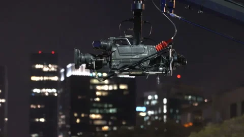 Tv camera broadcasting during live concert Stock Footage 88728373