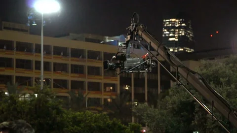 Tv camera broadcasting during live concert, 120fps Video stock 88728491