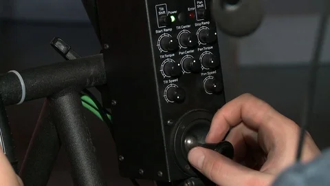 TV camera control crane close-up Stock Footage 71051404