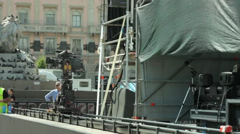 Tv Camera Dolly at Public Event in Milan Stock Footage 63986282