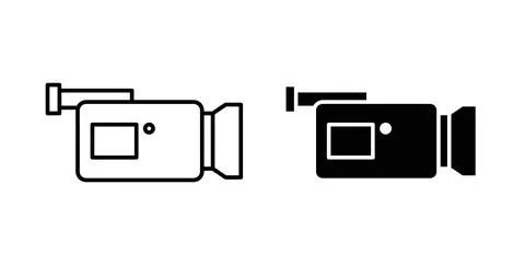 TV camera icon vector art Illustrations Stock Illustration