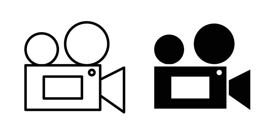 TV camera icon vector design illustrations 스톡 일러스트