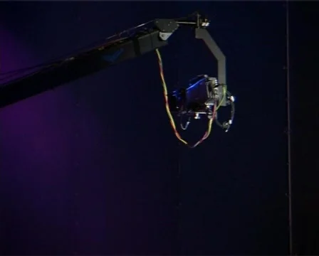 TV camera on jib arm Stock Footage 77792