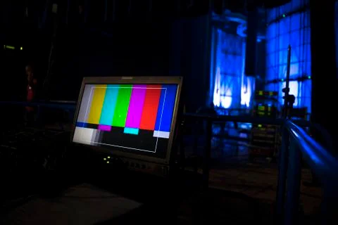TV camera in recording Stock Photos