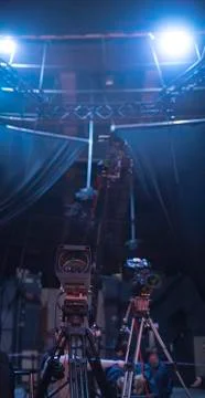 TV camera in recording Stock Photos