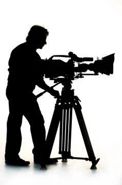 Tv the camera in studio. Stock Photos